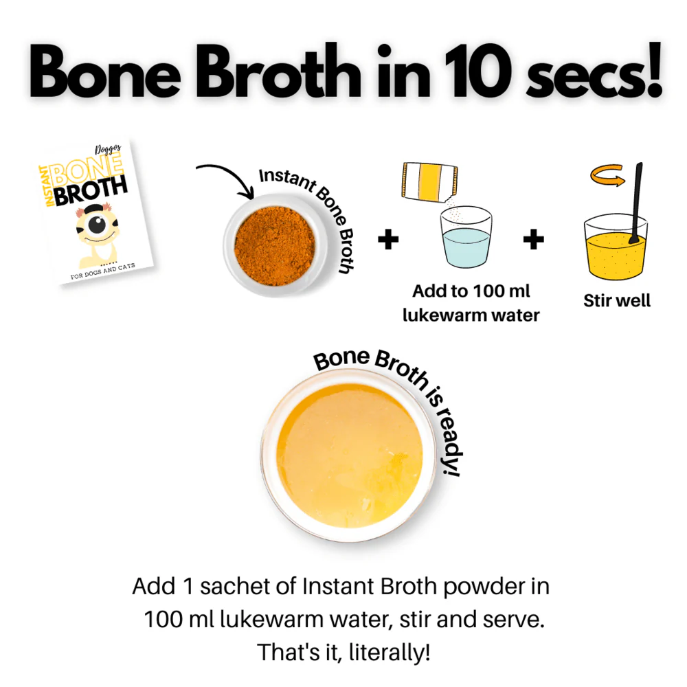 Doggos Instant Chicken Bone Broth with Carrot for Dogs and Cats - Image 6