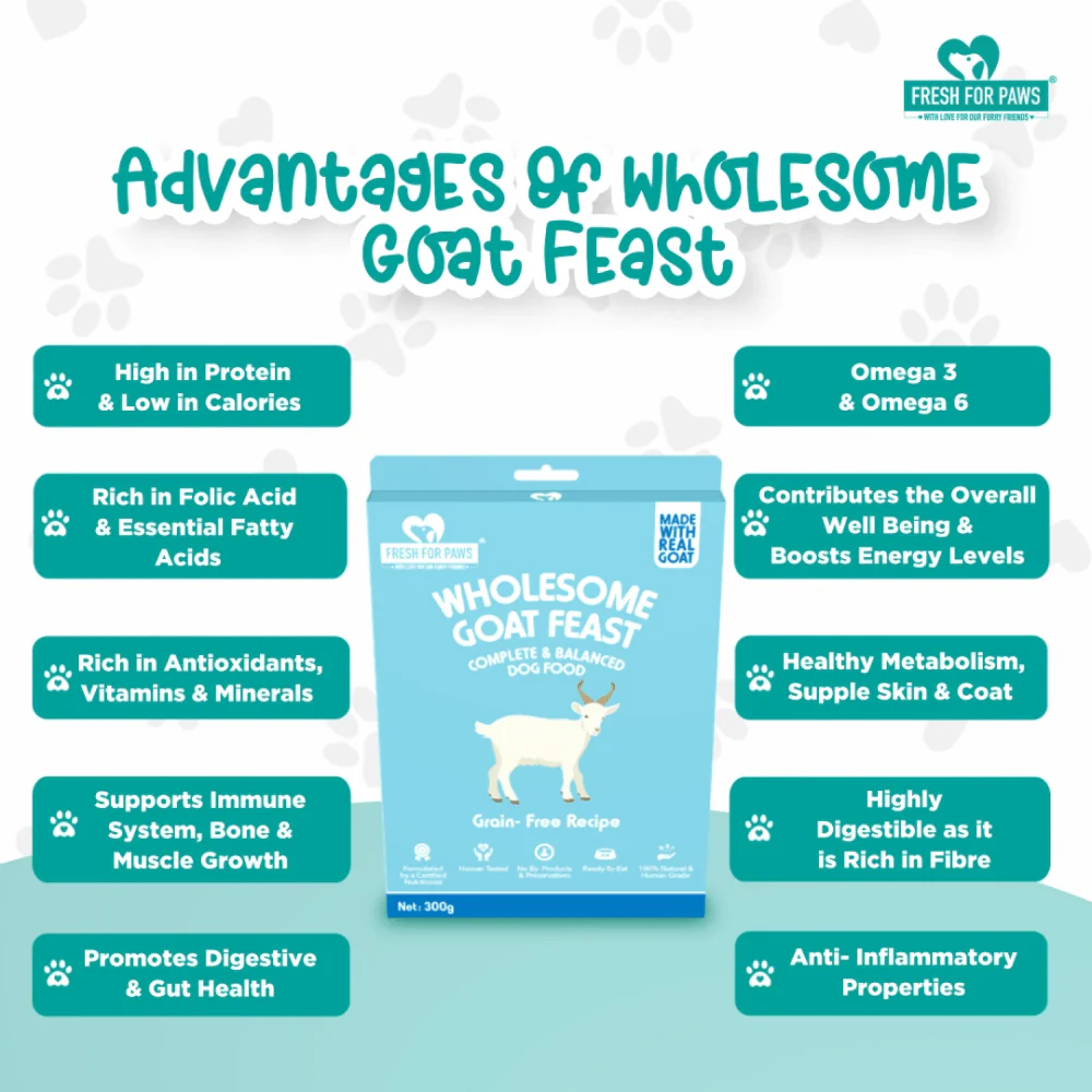 Fresh For Paws Wholesome Goat Feast Wet Food for Dogs (100g) - Image 6
