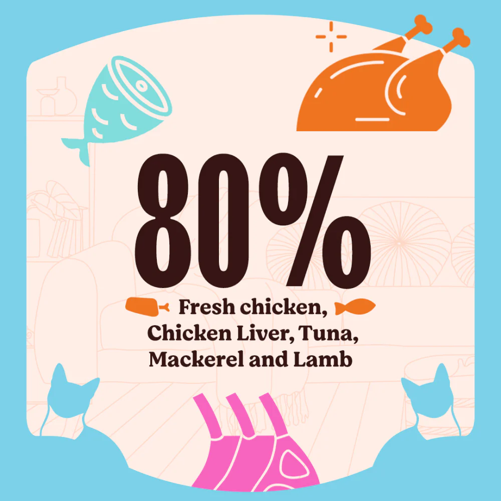 Kennel Kitchen Chicken with Tuna Shreds in Gravy Wet Food and Creameroo Crab with Mackerel Creamy Cat Treats Combo - Image 10