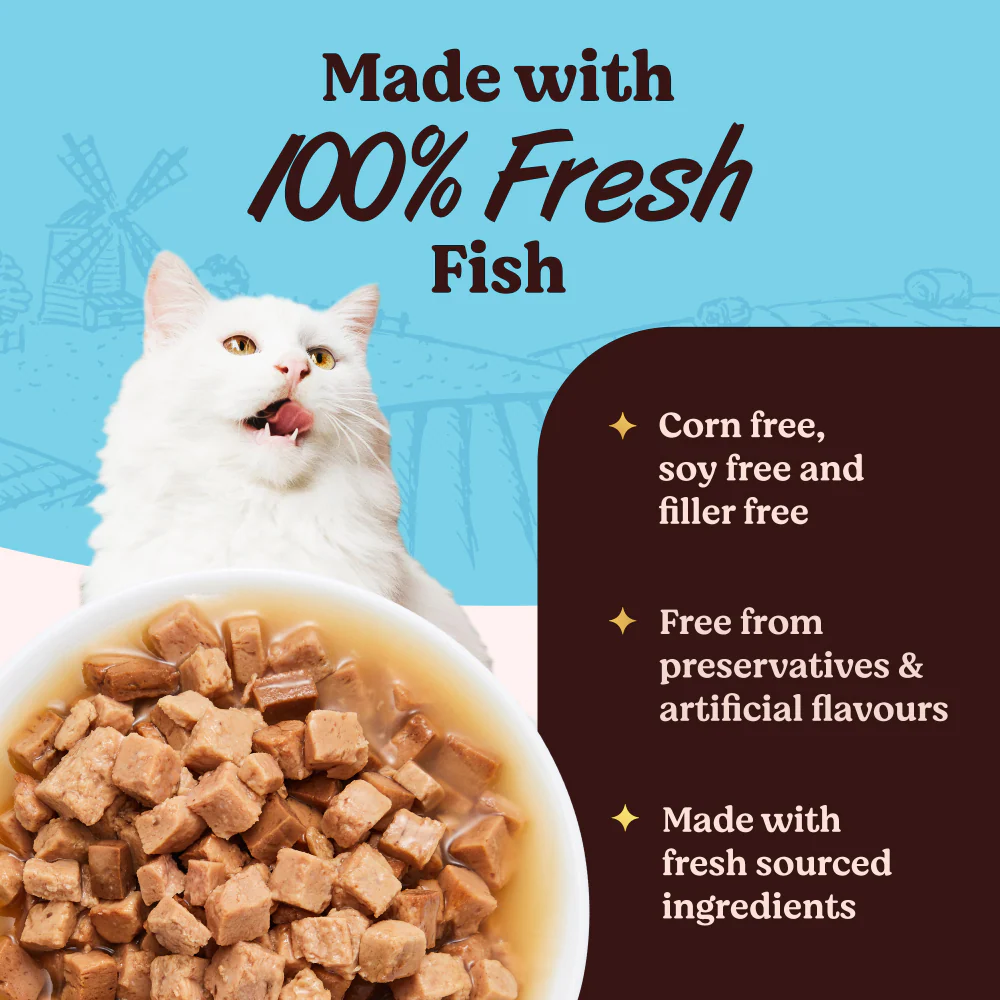 Kennel Kitchen Fish Chunks in Gravy Kitten and Creameroo Chicken with Mackerel Creamy Cat Treats Combo - Image 11