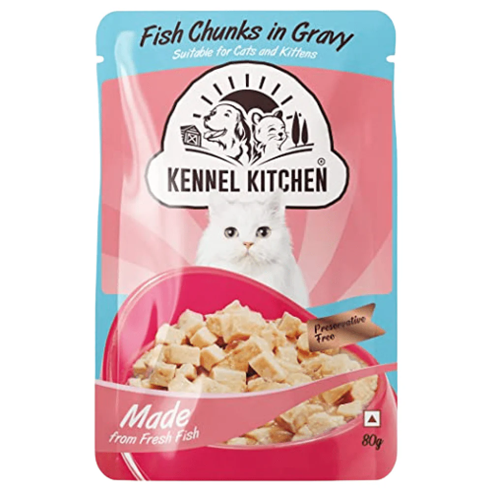 Kennel Kitchen Fish Chunks in Gravy Kitten and Creameroo Chicken with Mackerel Creamy Cat Treats Combo - Image 14