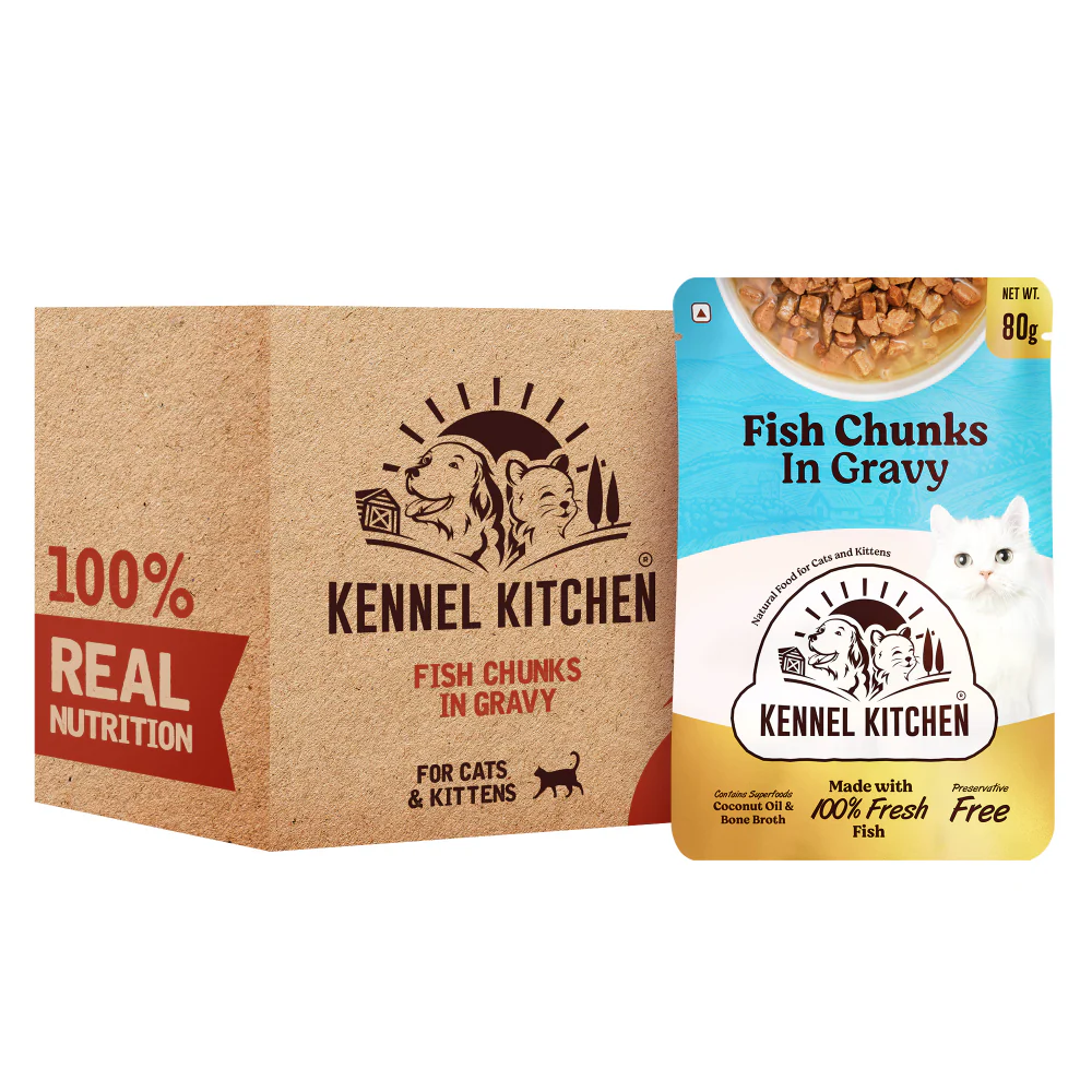 Kennel Kitchen Fish Chunks in Gravy Kitten and Creameroo Chicken with Mackerel Creamy Cat Treats Combo - Image 8