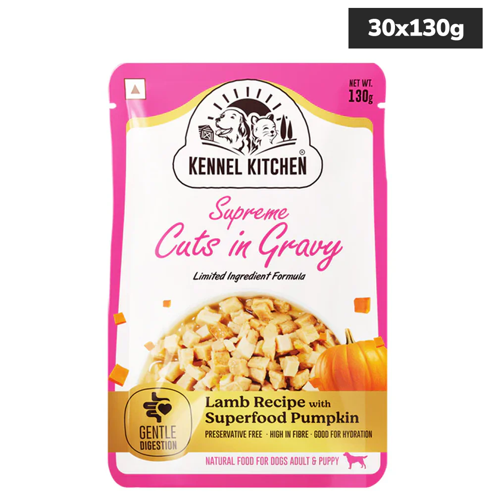 Kennel Kitchen Supreme Cuts in Gravy Lamb with Pumpkin Puppy & Adult Dog Wet Food (All Life Stage) - Image 9