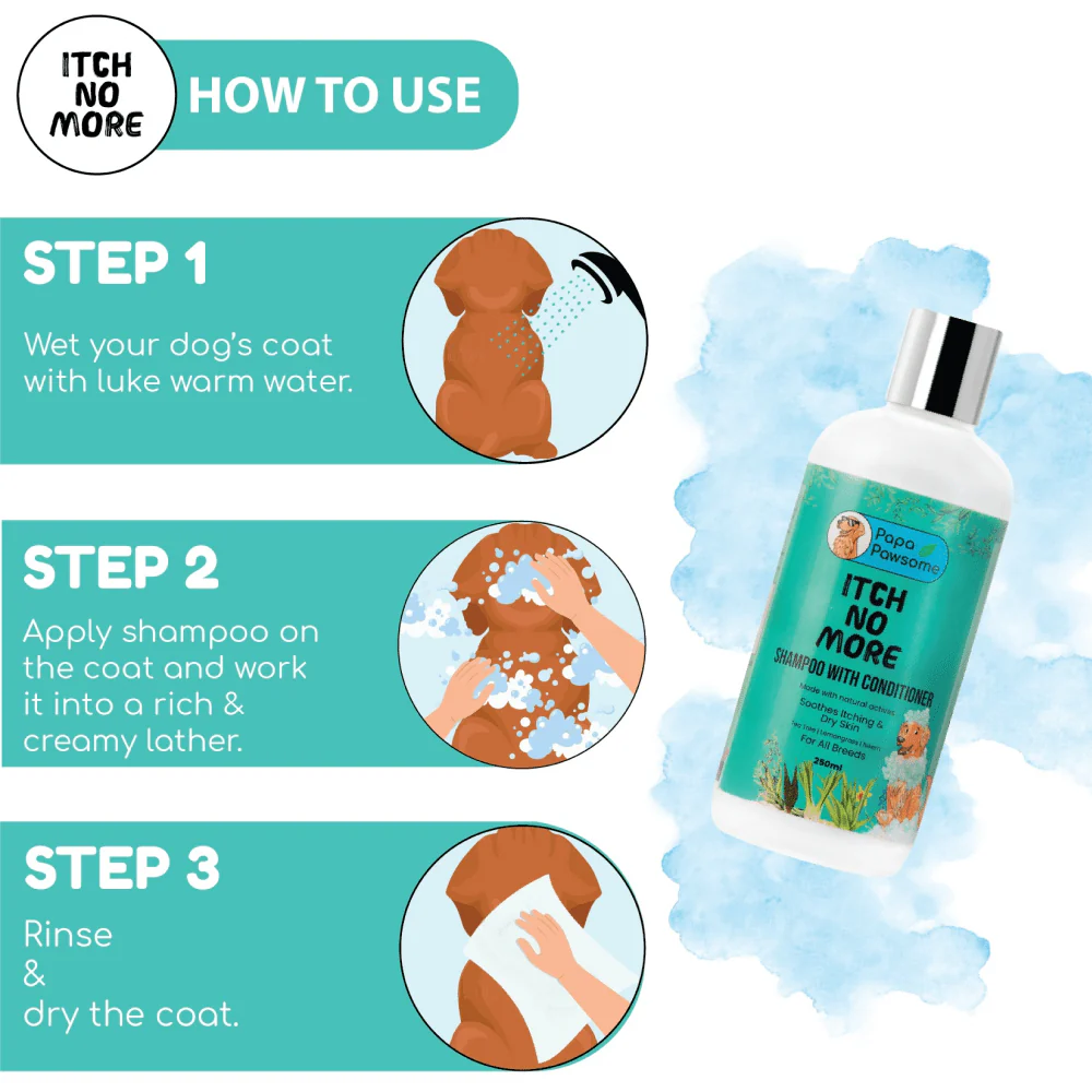 Papa Pawsome Itch No More Shampoo with Conditioner for Dogs - Image 4