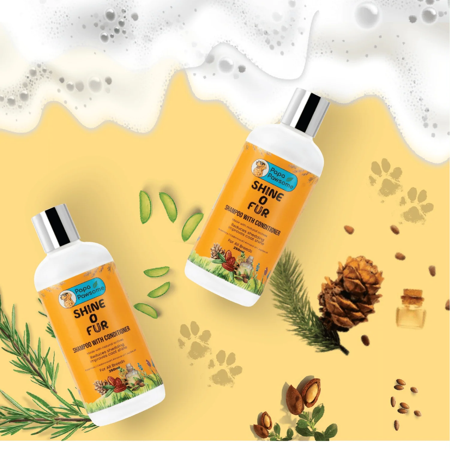 Papa Pawsome Shine O' Fur Shampoo with Conditioner for Dogs - Image 7