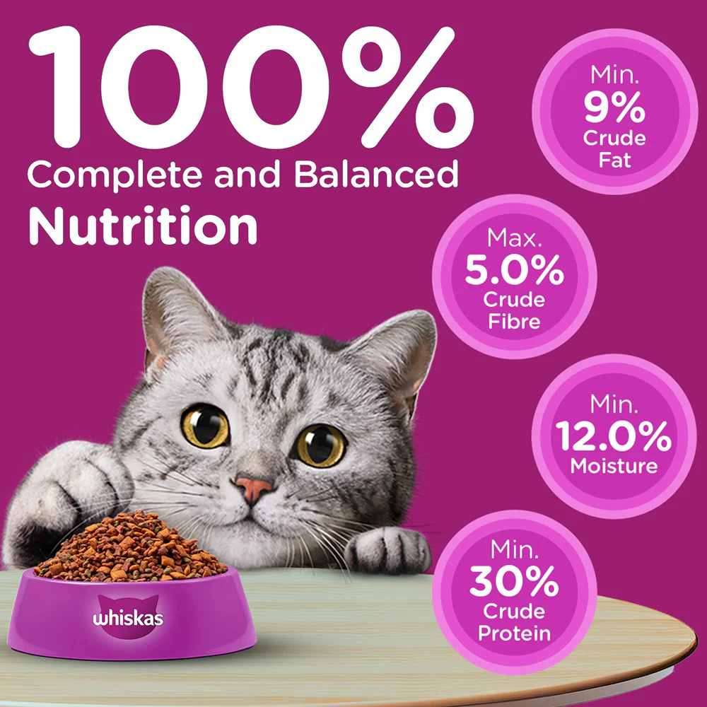 Whiskas Chicken Flavour Cat (Adult 1+) Dry Food - Image 9