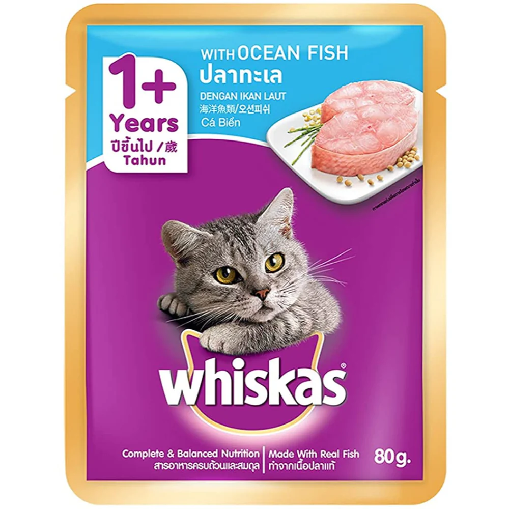 Whiskas Tuna in Jelly Meal and Ocean Fish Adult Cat Wet Food Combo - Image 11