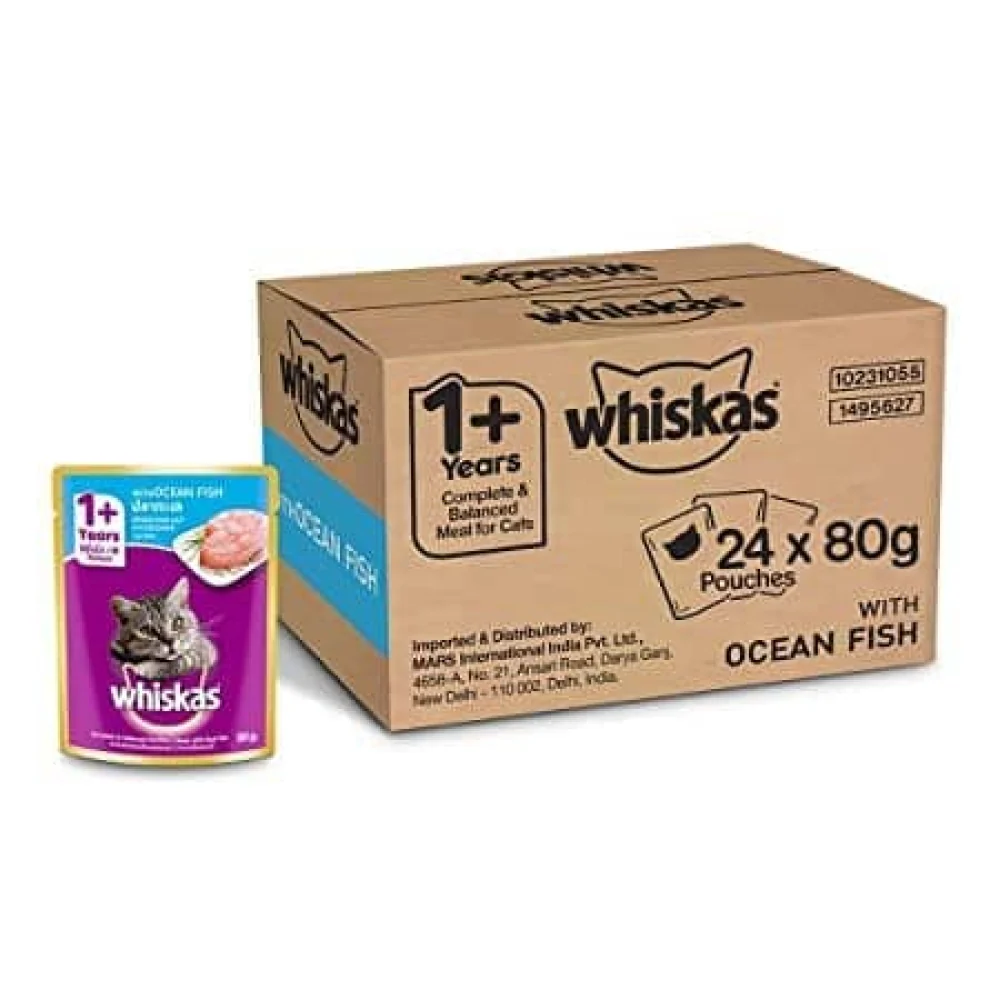 Whiskas Tuna in Jelly Meal and Ocean Fish Adult Cat Wet Food Combo - Image 18