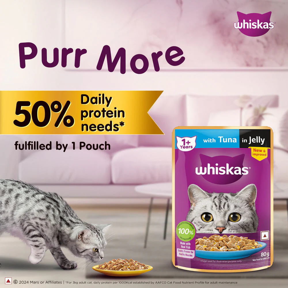 Whiskas Tuna in Jelly Meal and Ocean Fish Adult Cat Wet Food Combo - Image 5