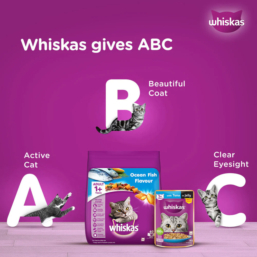 Whiskas Tuna in Jelly Meal and Ocean Fish Adult Cat Wet Food Combo - Image 8
